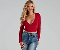 Pretty Wraps Long Sleeve Sweater