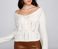 Cozy Cute Lattice Back Sweater