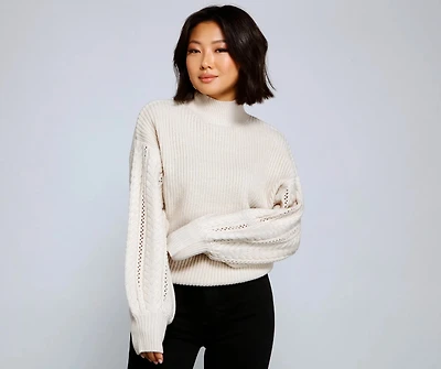 Cuddle Up Cable Knit Sweater
