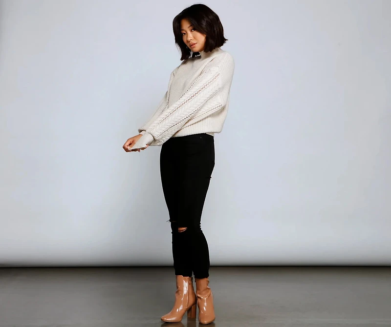 Cuddle Up Cable Knit Sweater