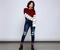 Casually On-Trend Striped Sweater