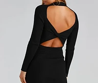 You Better Work Open Back Sweater Dress