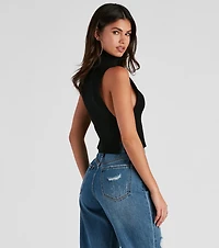 Elevated Chic Turtleneck Sweater Tank