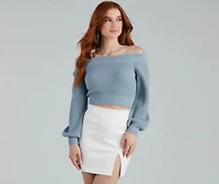 Stay Cute Off-the-Shoulder Sweater