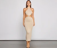 Endless Summer Halter Cutout Dress