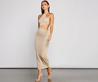 Endless Summer Halter Cutout Dress