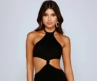 Endless Summer Halter Cutout Dress