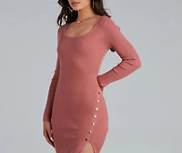 Day To Night Snap Button Midi Dress