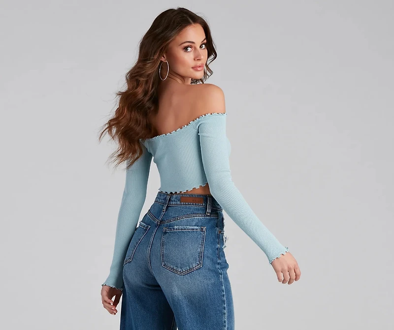 A Trendy Look Tie-Front Crop Top