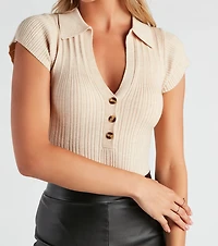 Casual Trendsetter Collared Bodysuit