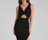 Wrapped Chic Style Midi Sweater Dress