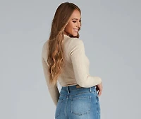 Preppy Affair Henley Long Sleeve Bodysuit