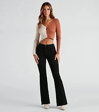 Better Two Tone Crop Cardigan