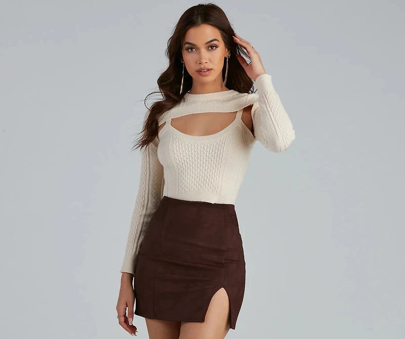 Keeping Knit Trendy Cable Top