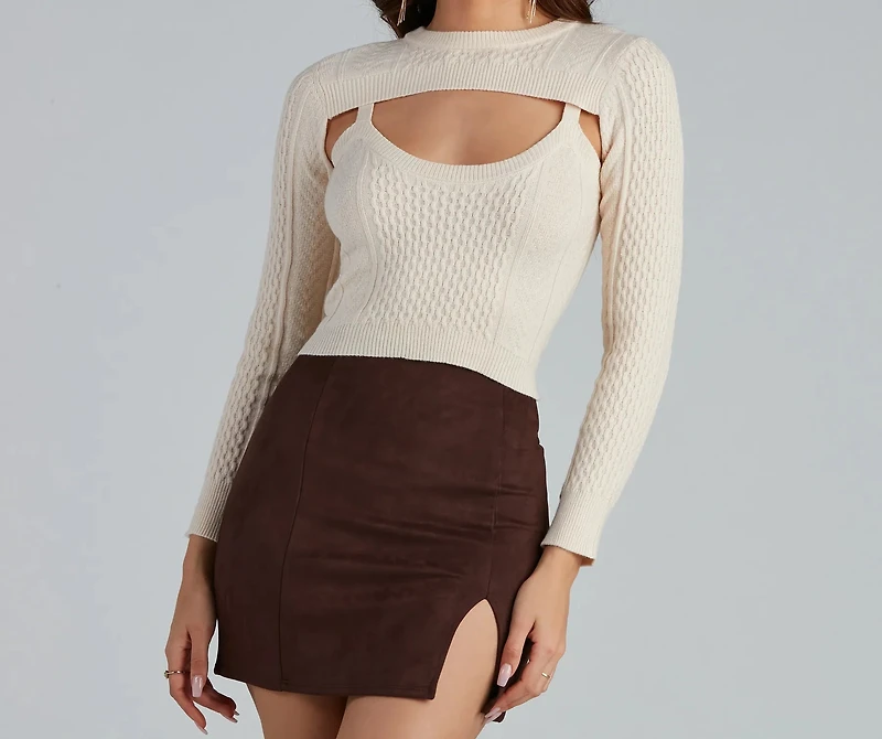 Keeping Knit Trendy Cable Top