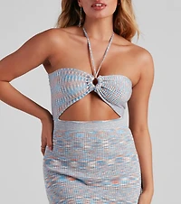 Cool Girl Vibes Space Dye Mini Dress