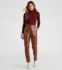 Classic Ribbed Knit Turtleneck Bodysuit
