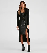 Forever Fabulous Faux Fur Knit Duster