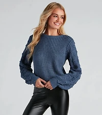 Cozy Up Cropped Knit Sweater
