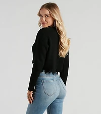 Perfect Knit Distress Crop Sweater