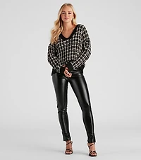 Sweet Tweed V-Neck Sweater