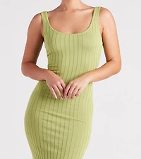 Taking the Plunge Scoop Neck Midi Dress
