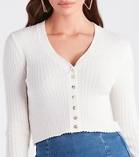 The It Knit Crop Cardigan Sweater