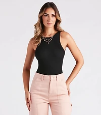 So Sultry Strappy Back Knit Bodysuit