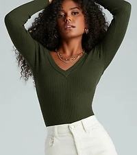 Basic Must-Have Ribbed Knit Bodysuit