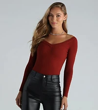 Basic Must-Have Ribbed Knit Bodysuit