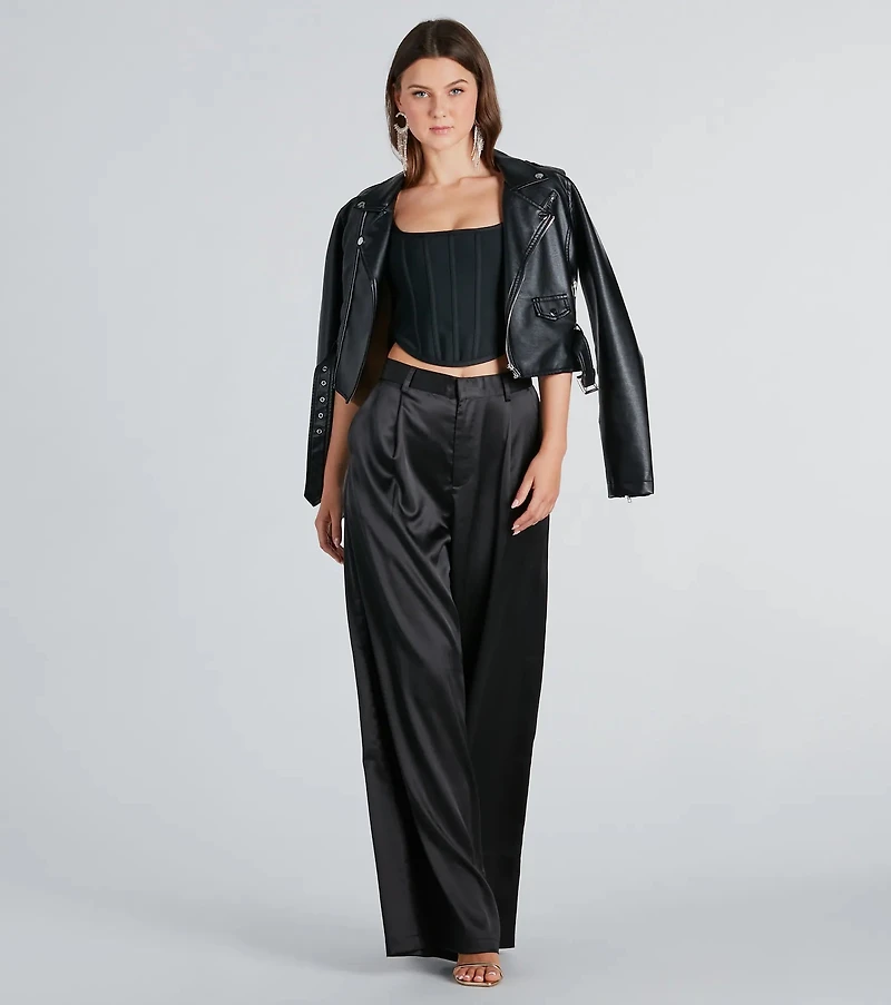 Pour It Up Bandage Knit Corset Top