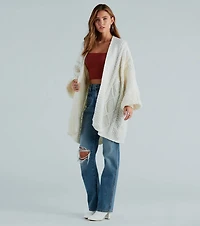 Coziest Cutie Oversized Cable Knit Cardigan