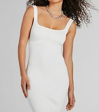 Perfect Pick Ribbed Knit Bodycon Midi Dress
