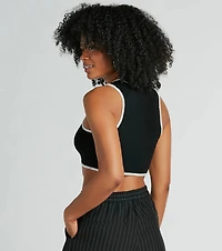 Cute Charm Sweater Knit Cropped Tank Top