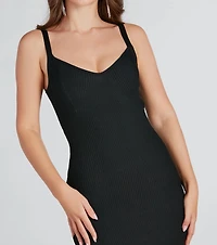 Fashionable Chic Sweater Maxi Dress