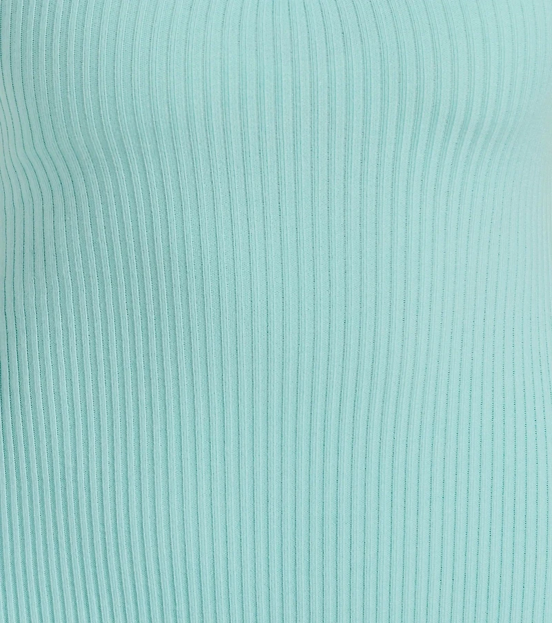 Perfectly Stylish Sleeveless Ribbed Knit Midi Dress
