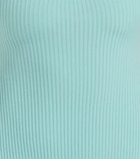 Perfectly Stylish Sleeveless Ribbed Knit Midi Dress