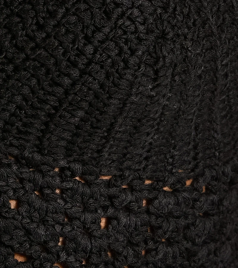 Sunset Serenity V-Neck Crochet Crop Top