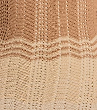 Stylish Striped Halter Crochet Midi Dress