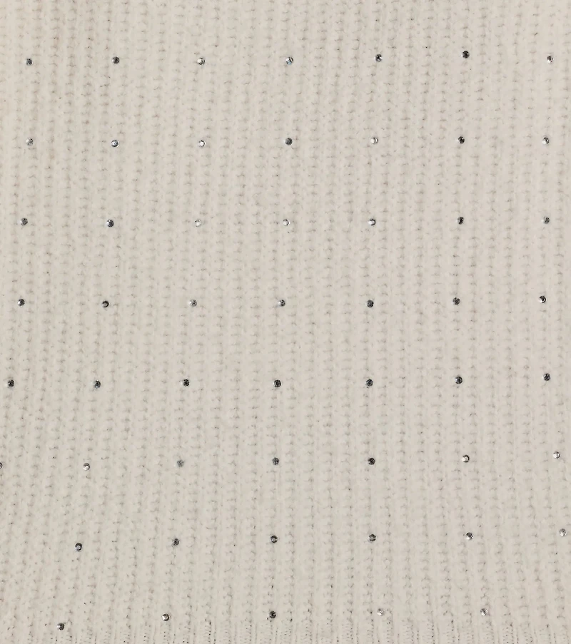 Cozy Sparkle Rhinestone Ribbed Knit Sweater