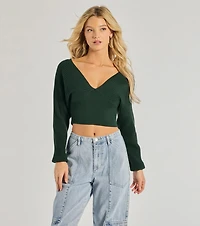 Feeling Cozy Ribbed Knit Long Sleeve Top