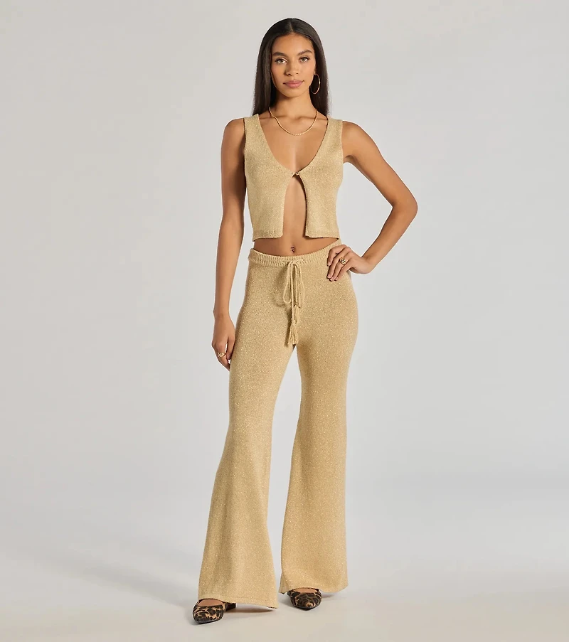 Glow Up Button-Front Cropped Vest