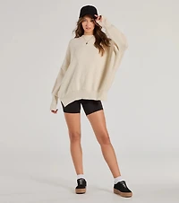 Cozy Style Ribbed Knit Oversized Sweater