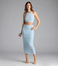 Blissful View Halter Crochet Crop Top