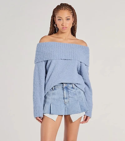Chilly Days Off-The-Shoulder Sweater