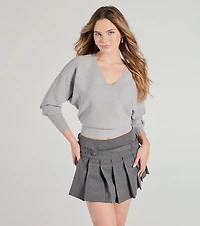 Classic Fave Ribbed Knit V-Neck Sweater