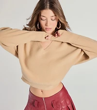 Classic Fave Ribbed Knit V-Neck Sweater