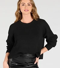 Comfiest Cutie Long Sleeve Waffle Knit Sweater