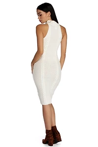 Snowed Sweater Midi Dress