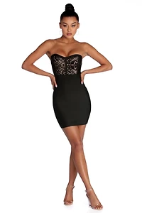 Lace To Midnight Bandage Dress